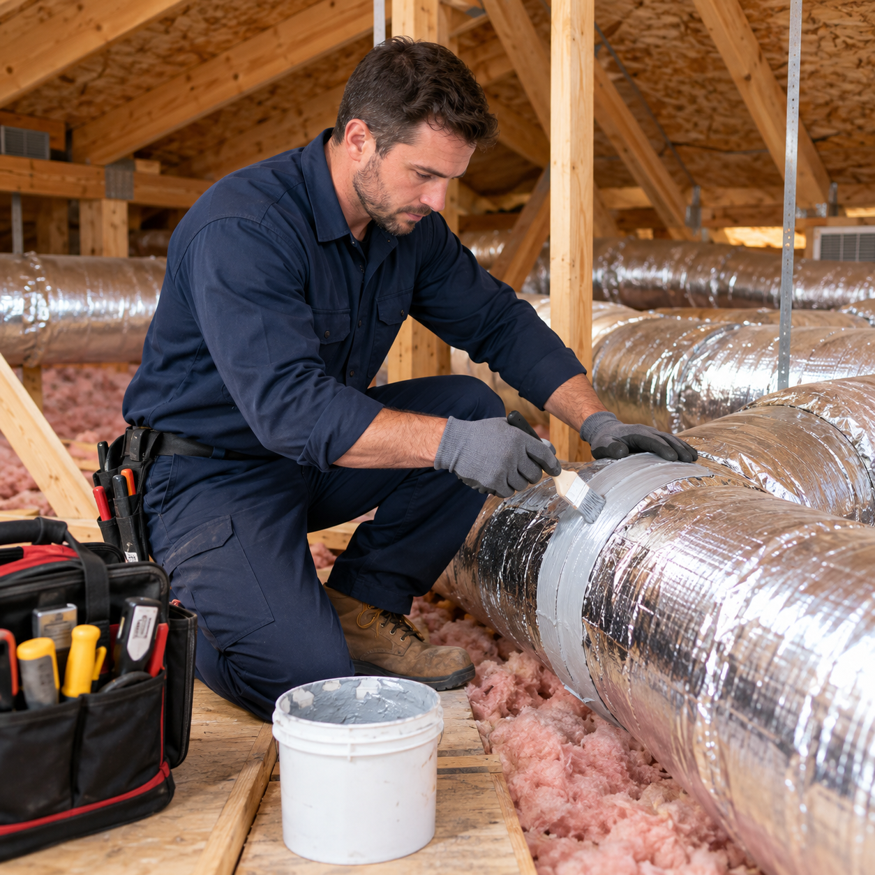 Irvine Air Duct Sealing residential HVAC service example